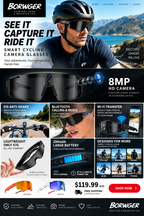 Smart Cycling Camera Glasses – Photo, Video & Bluetooth