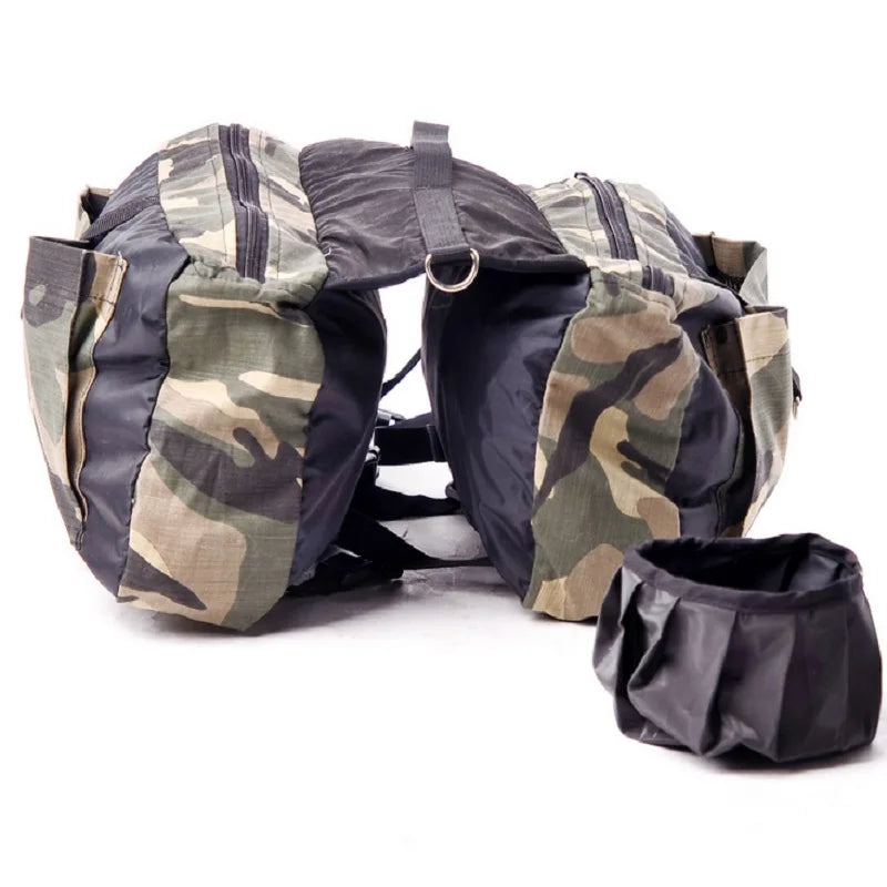 Borwger Large Dog Saddle Backpack – Camouflage Adventure Pack