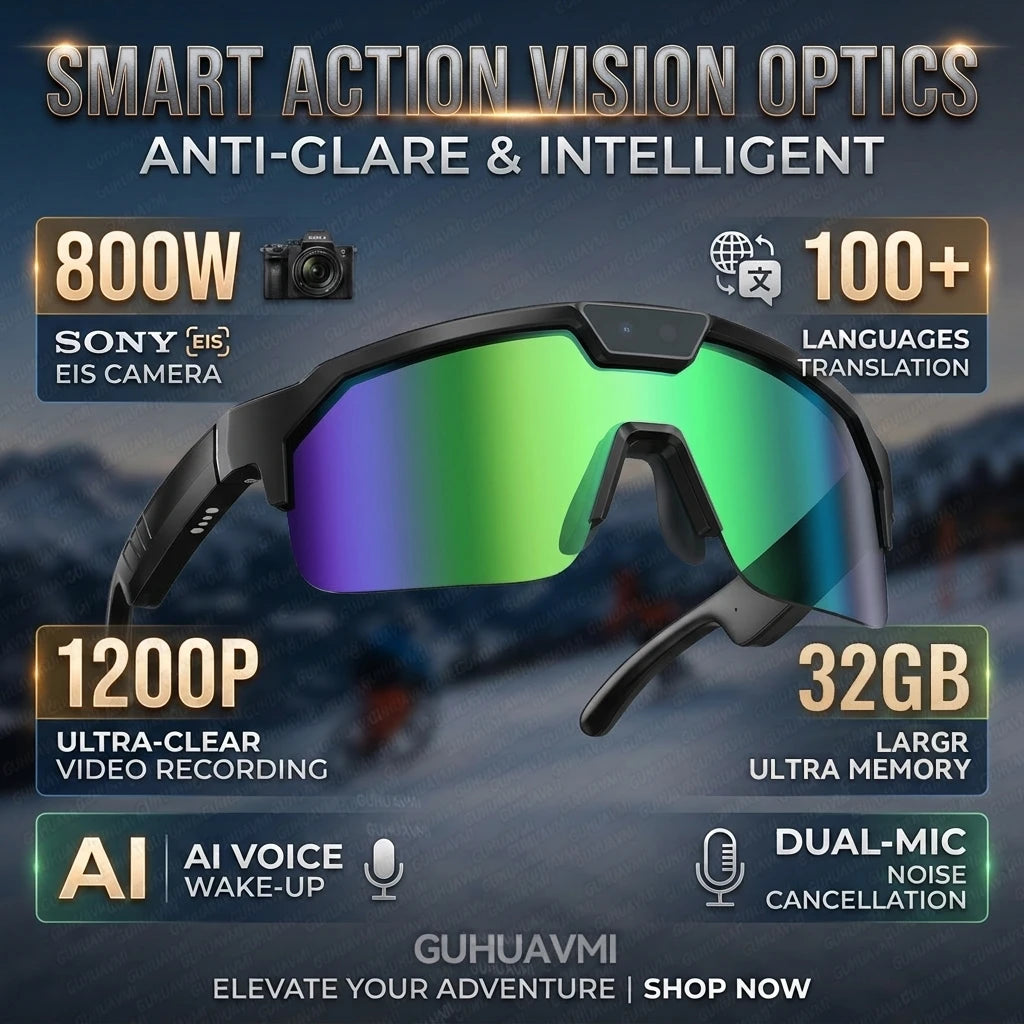 Borwger Smart Cycling Camera Glasses – HD Video & Bluetooth
