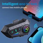 V5.3 Motorcycle Helmet Headset Bluetooth Headset Voice Control Wireless Handsfree Call  Earphone IPx6 1000mah with Ambient Light