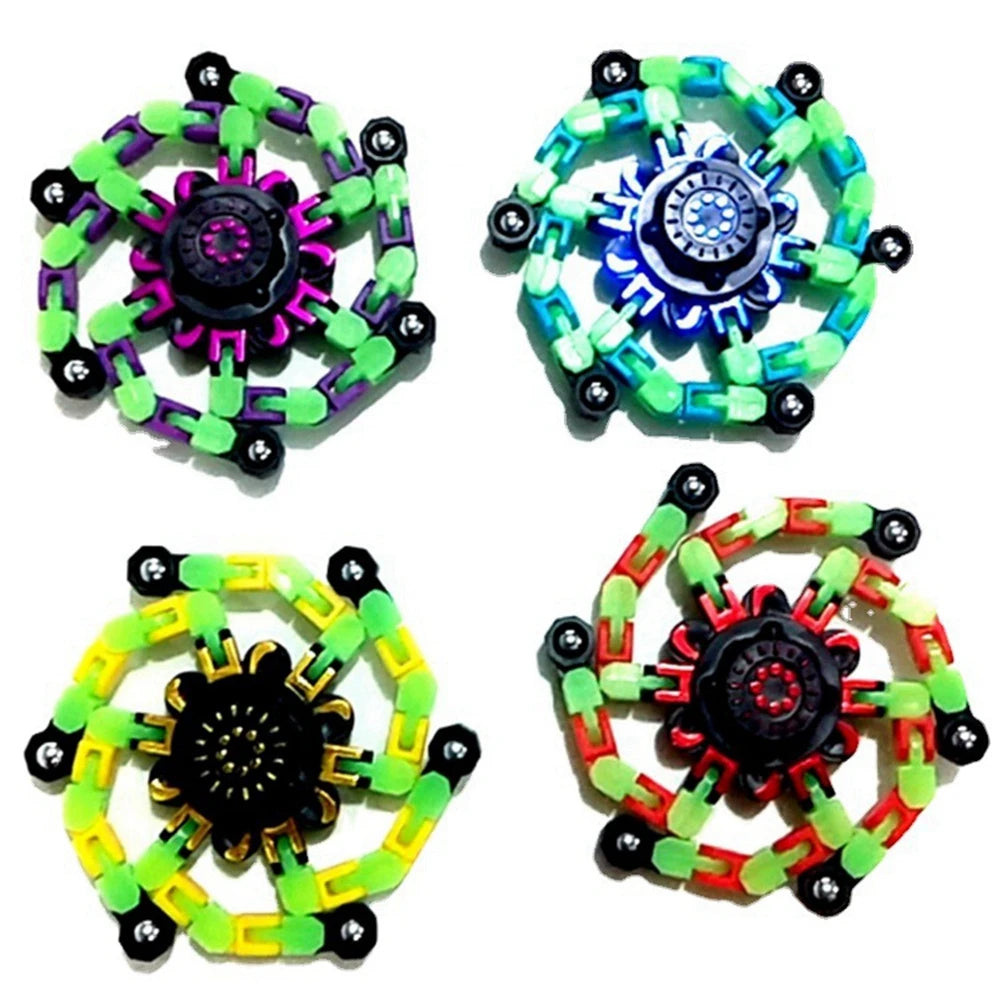 Borwger 4-Pack Glow-in-the-Dark Robot Fidget Spinners