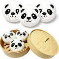 Mini Dumpling Squishy Toy Set with Steamer – Pig & Panda