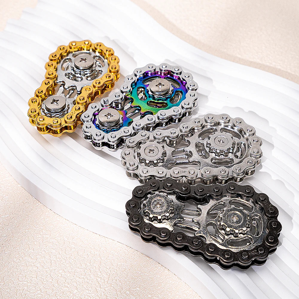 Borwger Metal Chain Fidget Spinner – Sprocket Flywheel