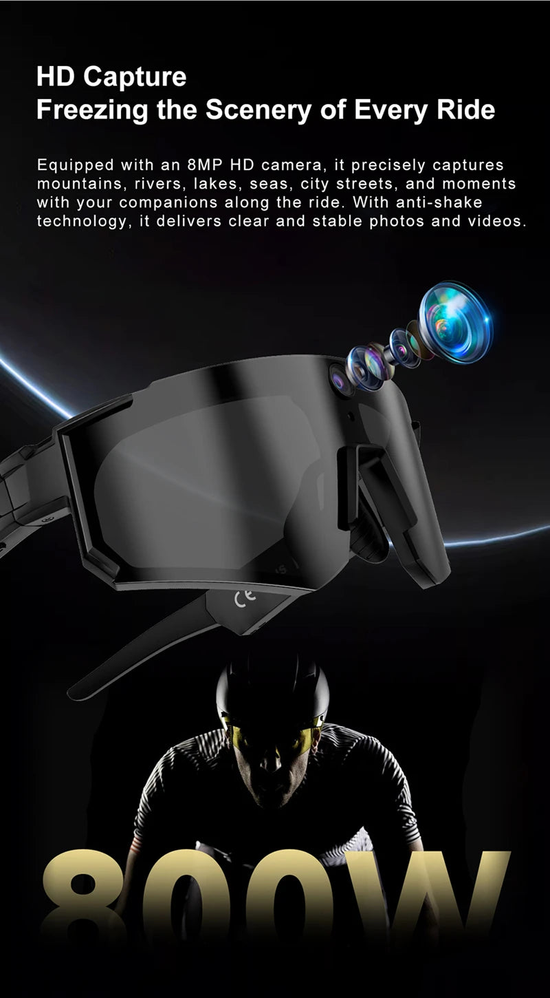 Smart Cycling Camera Glasses – Photo, Video & Bluetooth