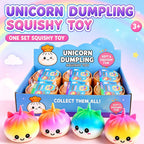 Rainbow Unicorn Dumpling Squishy Toy – Random Colour