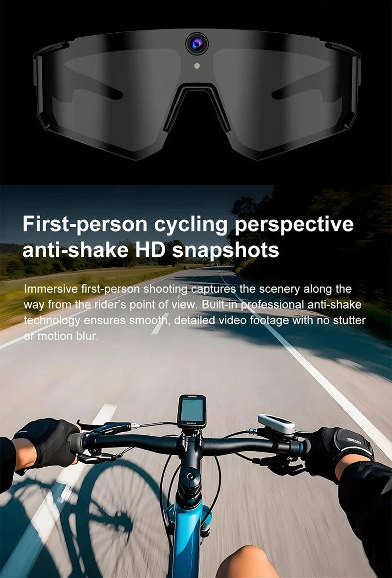 Smart Cycling Camera Glasses – Photo, Video & Bluetooth