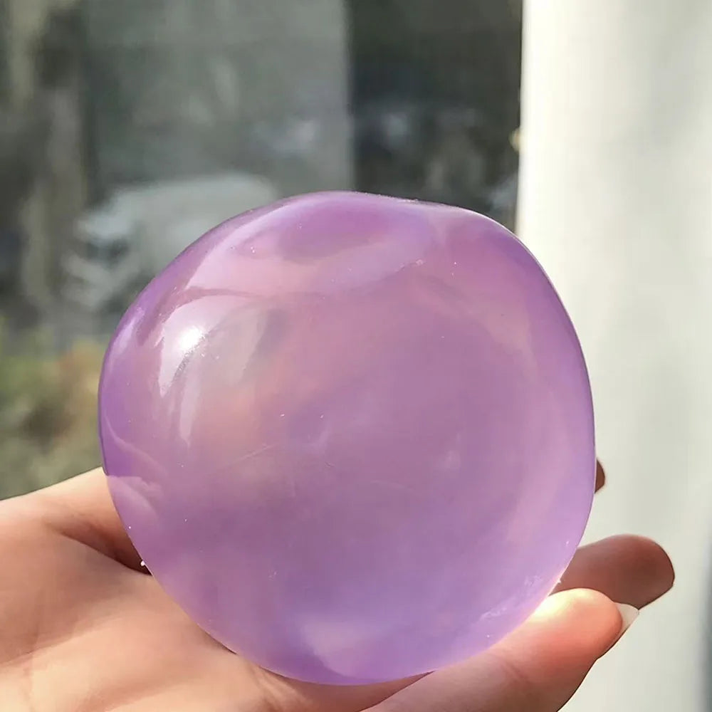 Transparent Mochi Squishy Ball – Soft Squeeze Fidget Toy