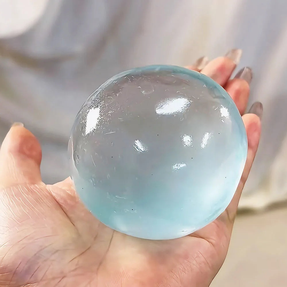 Transparent Mochi Squishy Ball – Soft Squeeze Fidget Toy