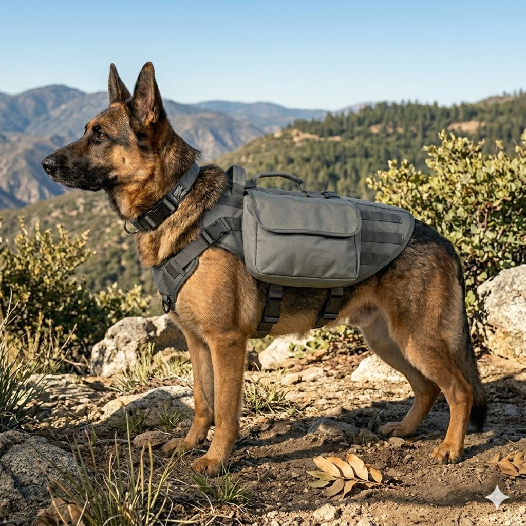 Borwger Tactical Dog Backpack Harness – Outdoor Adventure Pack