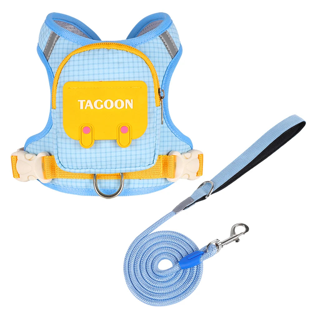 Borwger Reflective Dog Backpack Harness – Optional Leash Set