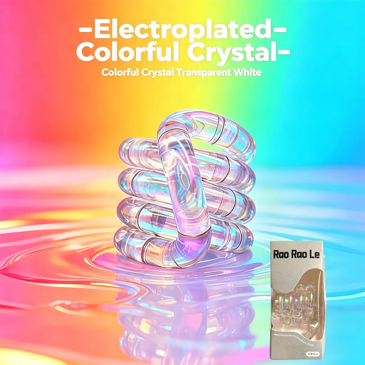 Crystal Coil Fidget Toy – Flexible Sensory Twist