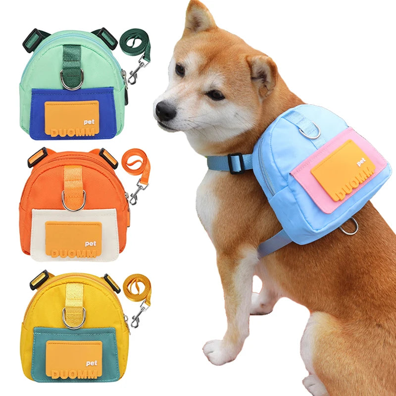 Waterproof Dog Backpack Harness – Adjustable Travel Pack