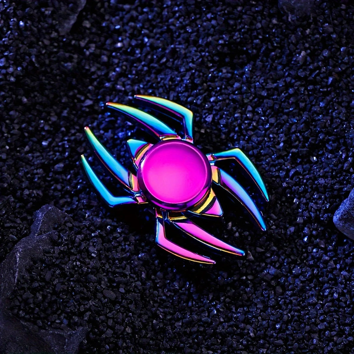 Borwger Metal Spider Fidget Spinner – Rainbow Alloy