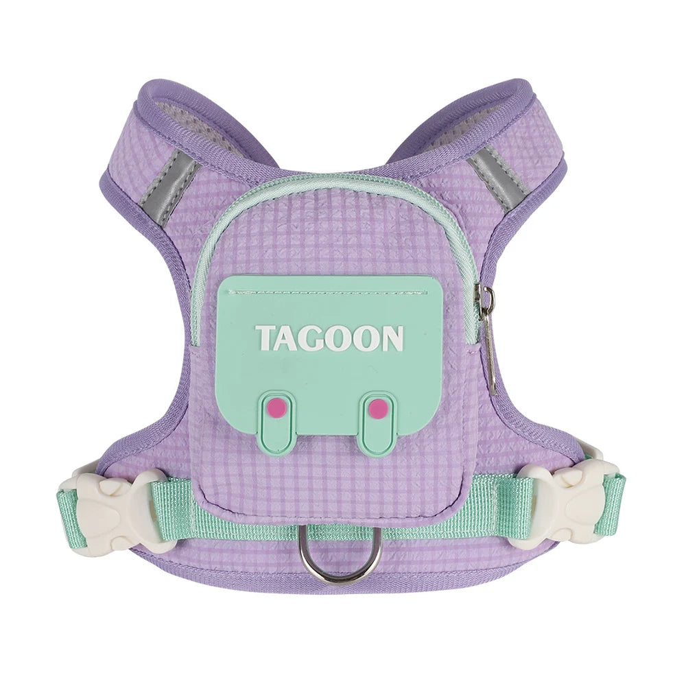 Borwger Reflective Dog Backpack Harness – Optional Leash Set