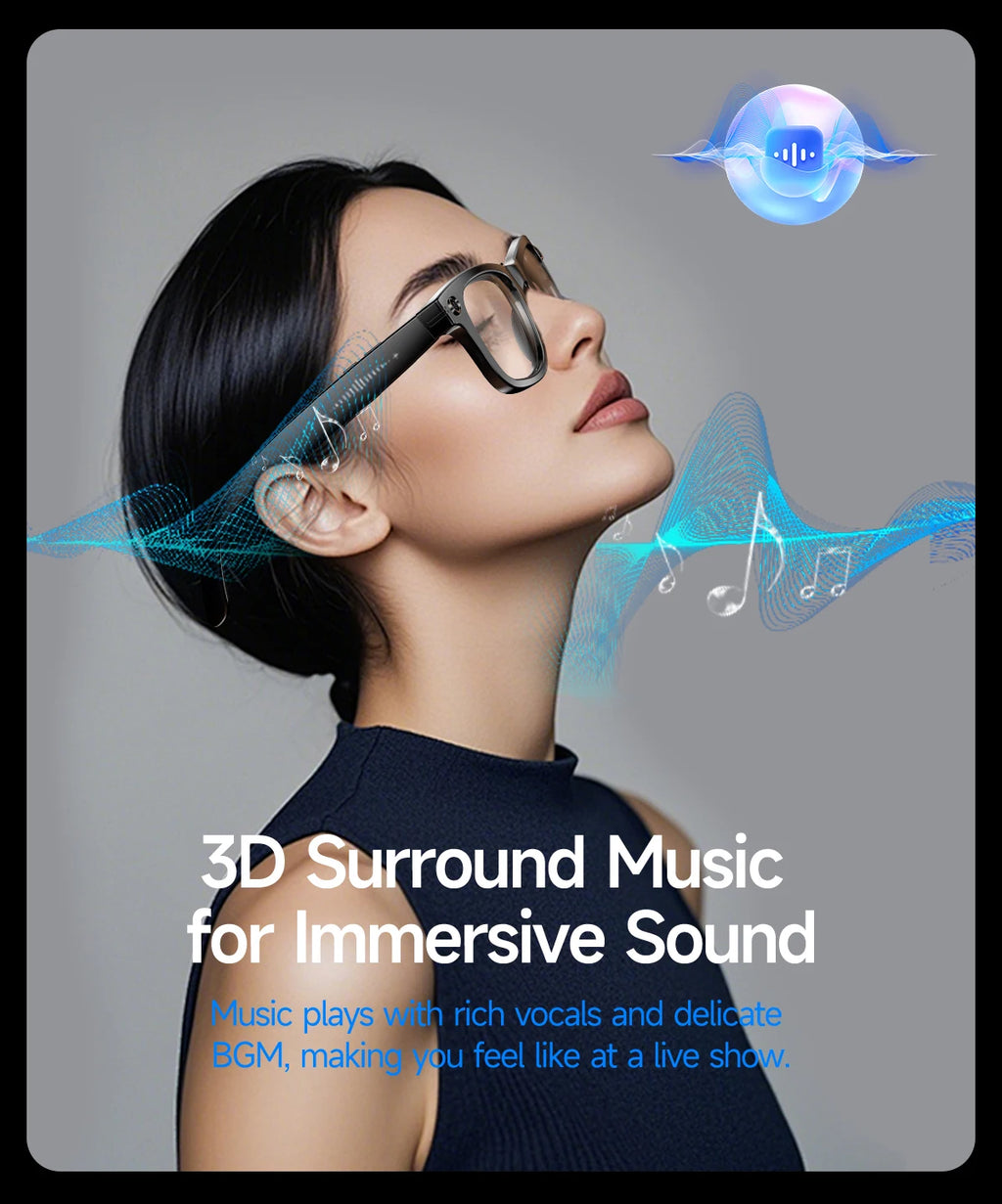 Borwger Smart Camera Glasses – HD Video & Photo
