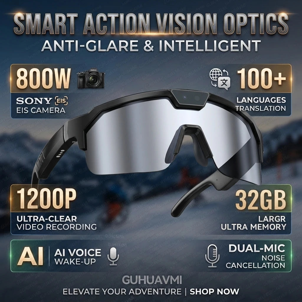 Borwger Smart Cycling Camera Glasses – HD Video & Bluetooth