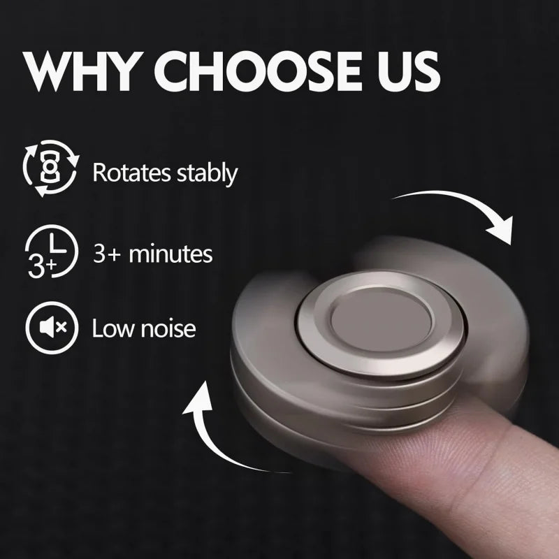Borwger 3-in-1 Metal Fidget Spinner – Slider & Clicker