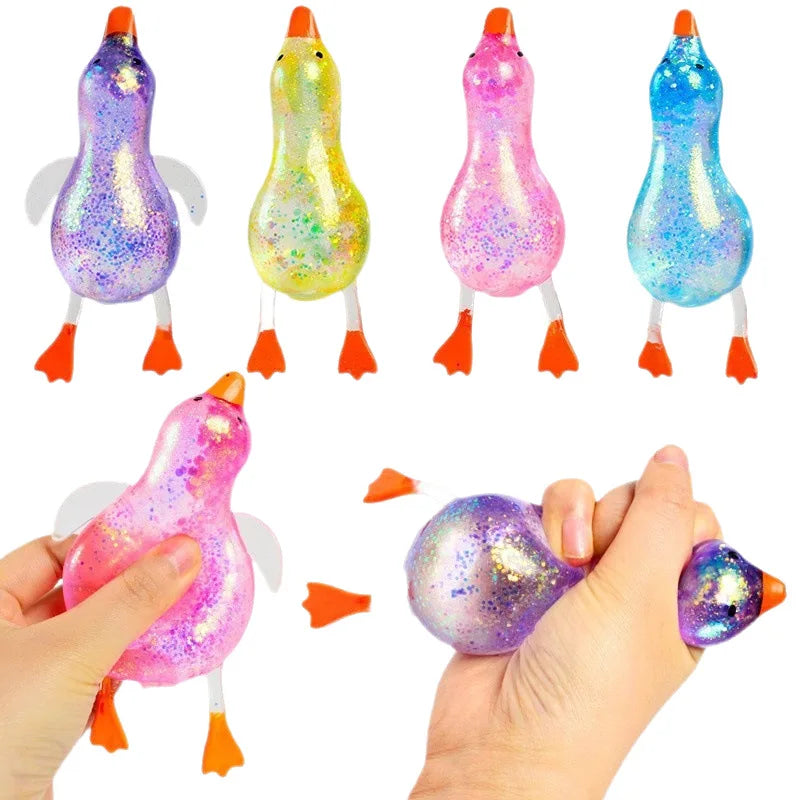 Aurora Duck Squishy Toy – Colourful Squeeze Duck