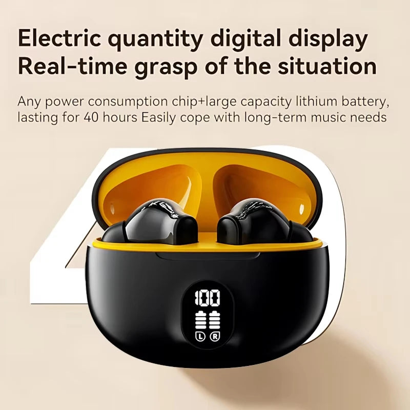 Borwger Bluetooth 5.3 Wireless Earbuds with LED Battery Display