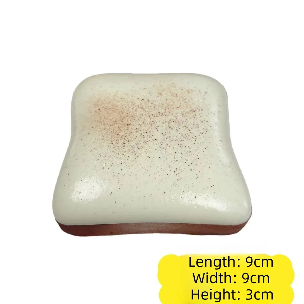 Soft Toast Bread Squishy Toy – 9cm Sensory Fidget