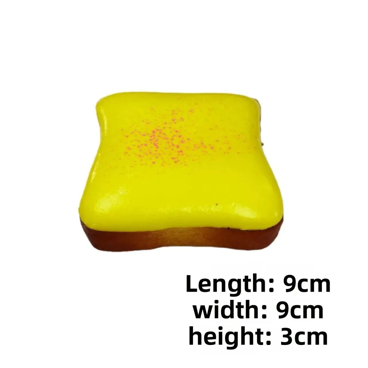 Soft Toast Bread Squishy Toy – 9cm Sensory Fidget