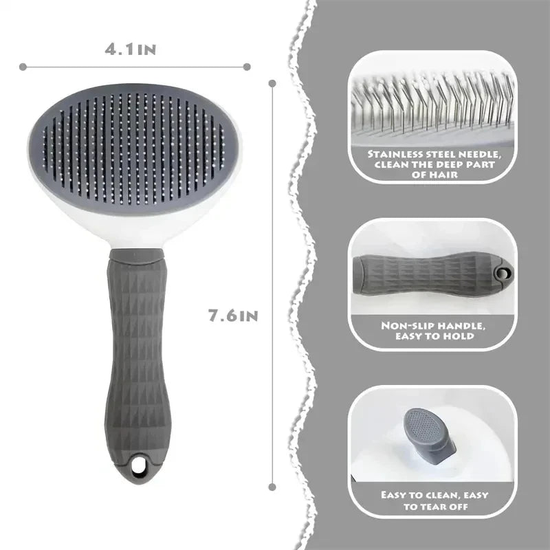 Self-Cleaning Pet Grooming & Deshedding Brush