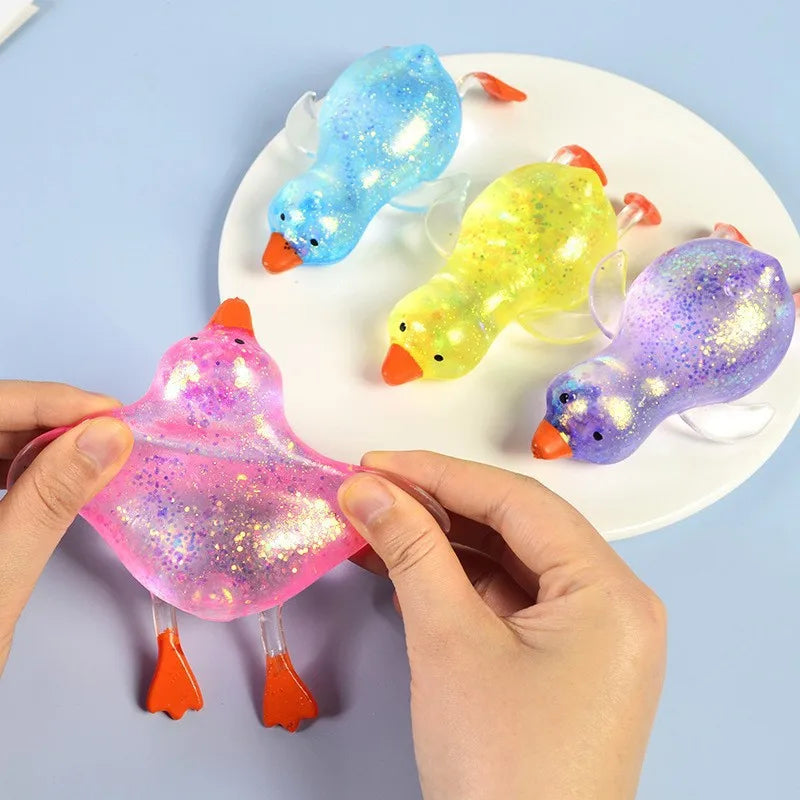 Aurora Duck Squishy Toy – Colourful Squeeze Duck