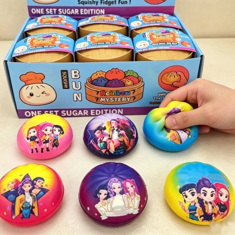 Rainbow Mystery Dumpling Squishy Toy – Random Design