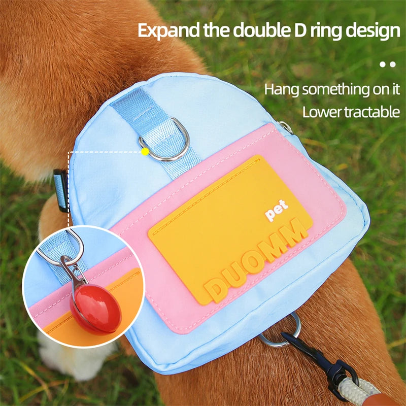 Waterproof Dog Backpack Harness – Adjustable Travel Pack