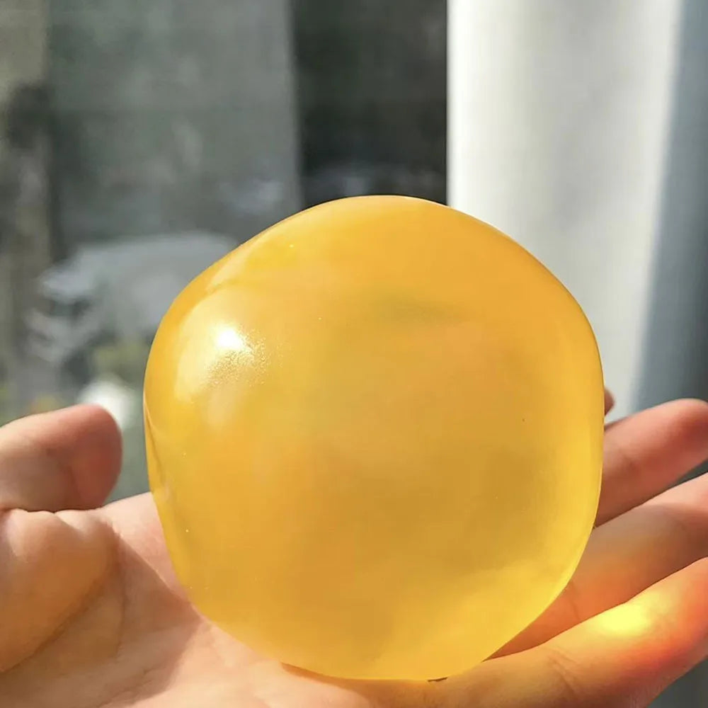Transparent Mochi Squishy Ball – Soft Squeeze Fidget Toy