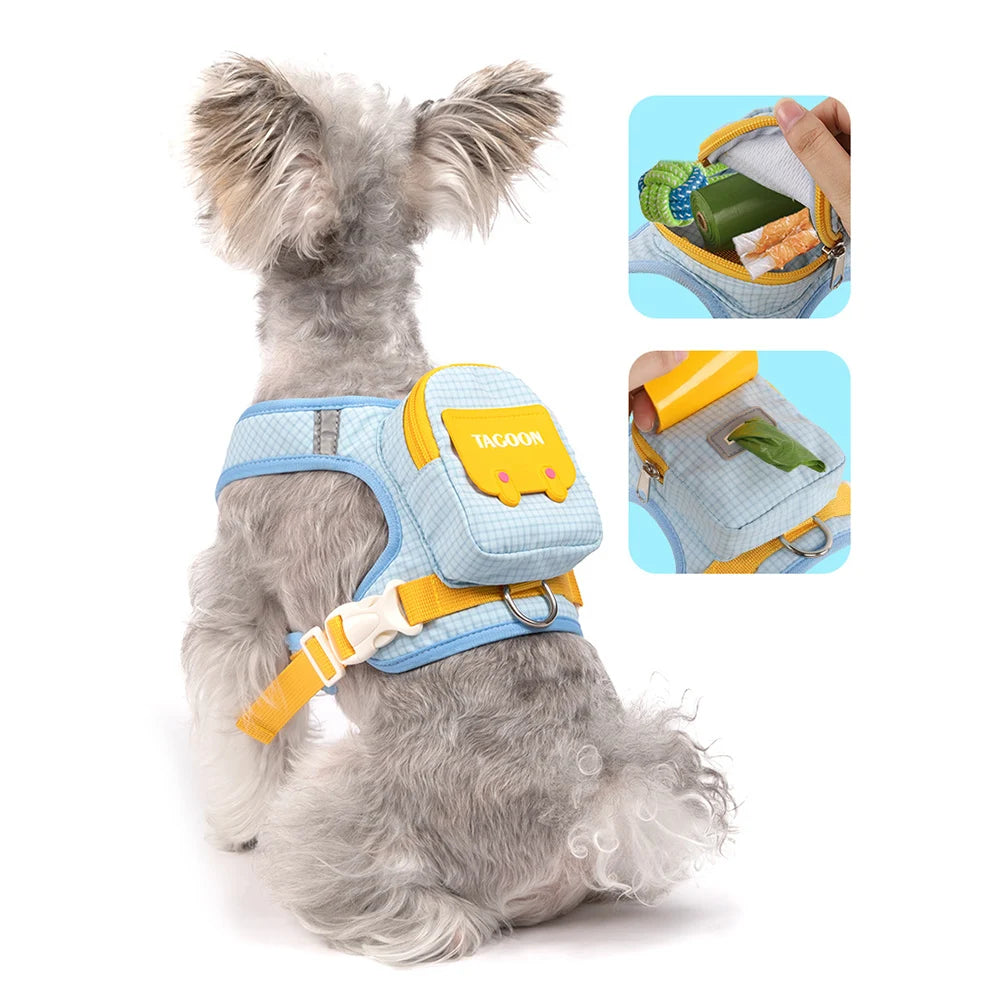 Borwger Reflective Dog Backpack Harness – Optional Leash Set