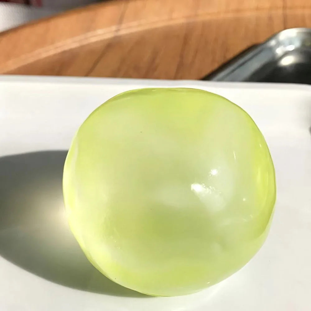 Transparent Mochi Squishy Ball – Soft Squeeze Fidget Toy