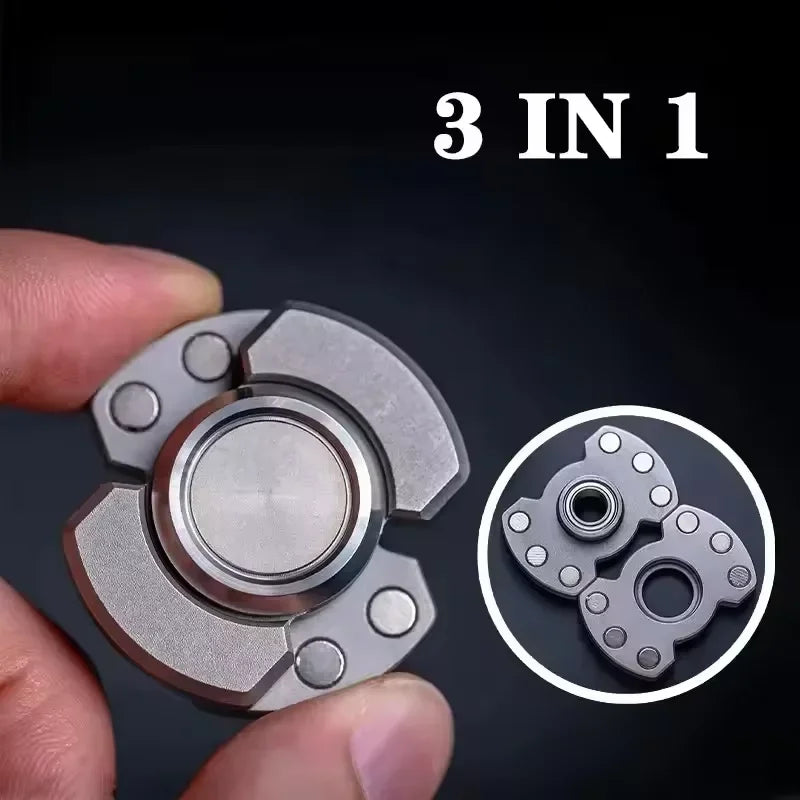 Borwger 3-in-1 Metal Fidget Spinner – Slider & Clicker