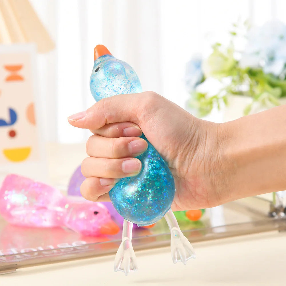 Aurora Duck Squishy Toy – Colourful Squeeze Duck