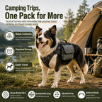 Borwger Tactical Dog Backpack Harness – Outdoor Adventure Pack