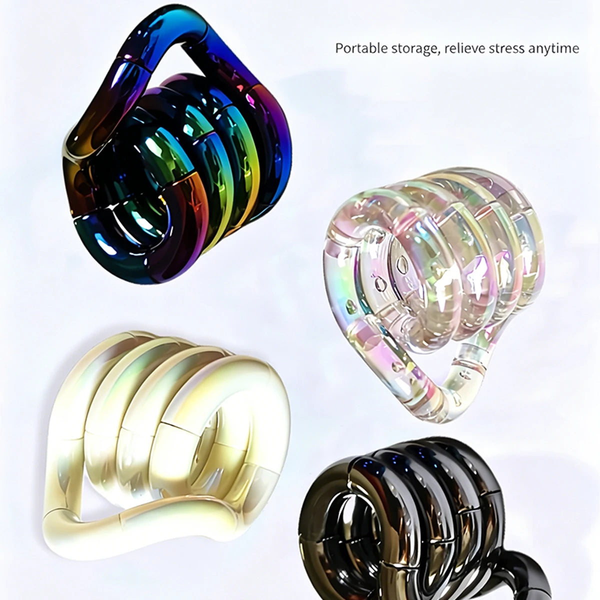 Crystal Coil Fidget Toy – Flexible Sensory Twist