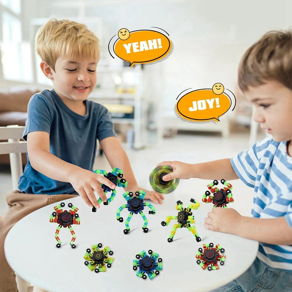 Borwger 4-Pack Glow-in-the-Dark Robot Fidget Spinners