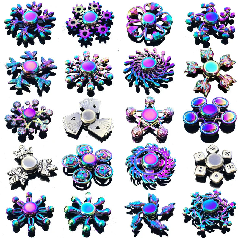 Rainbow Fidget Metal Spinner Colorful Finger Spinners