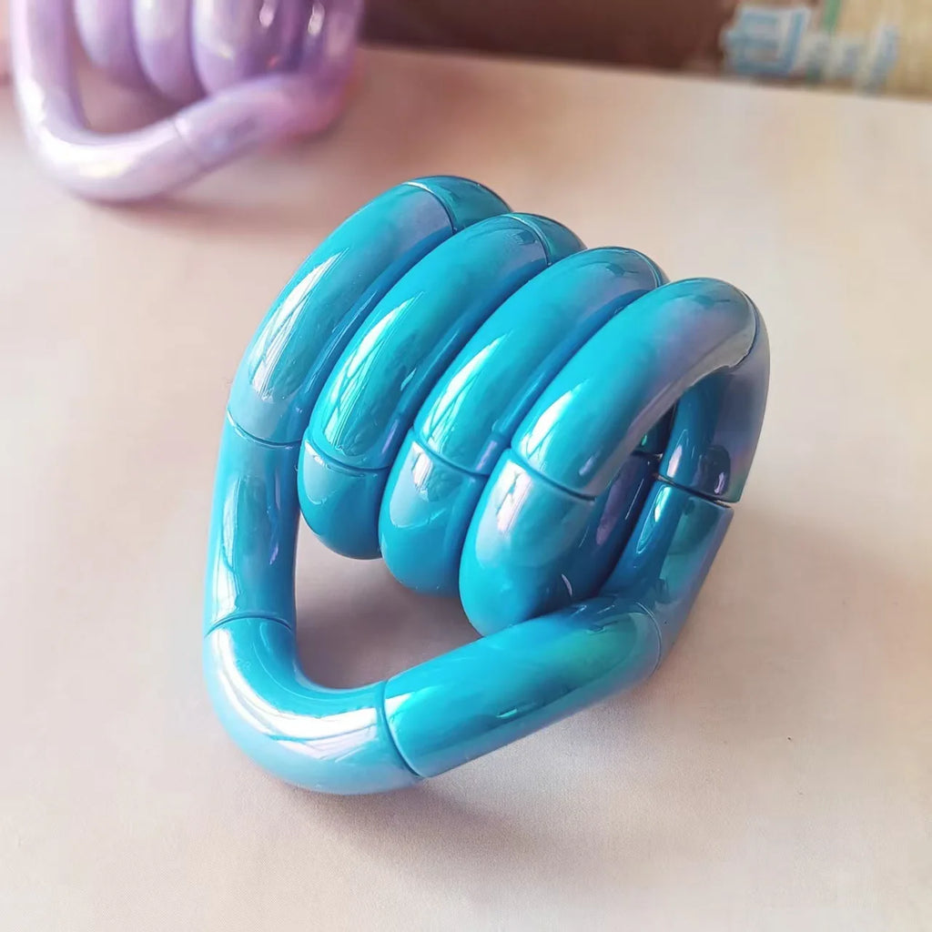 Crystal Coil Fidget Toy – Flexible Sensory Twist