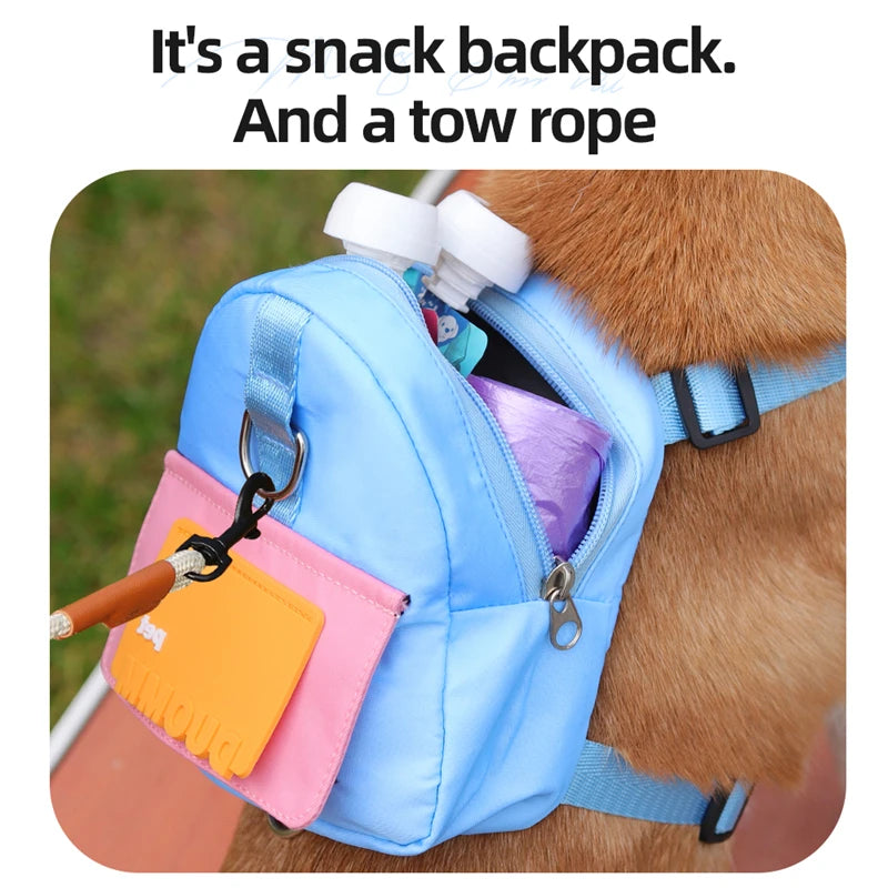 Waterproof Dog Backpack Harness – Adjustable Travel Pack