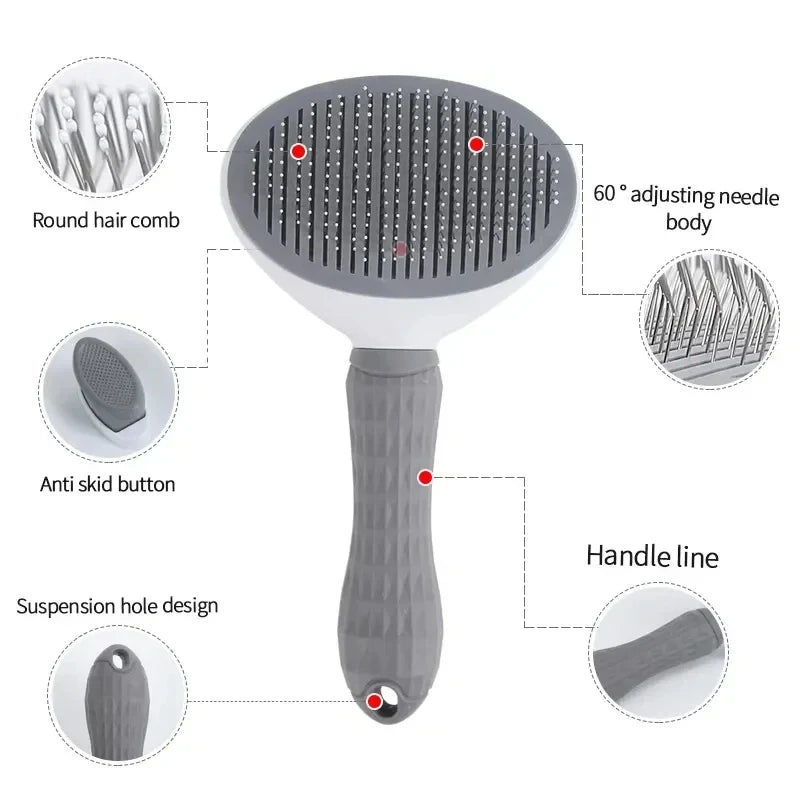 Self-Cleaning Pet Grooming & Deshedding Brush